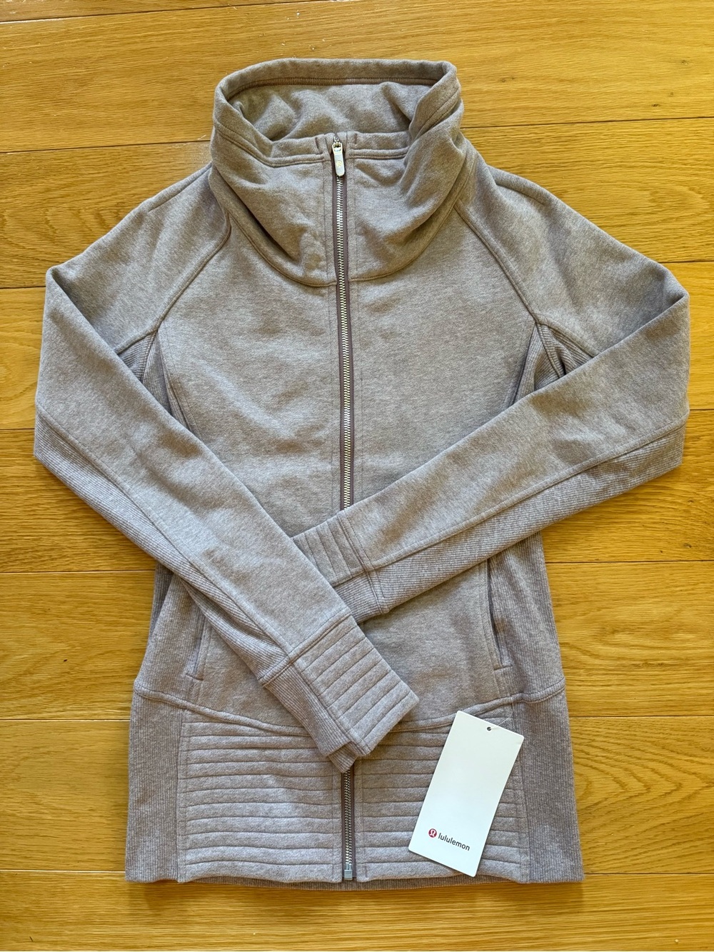 NWT Lululemon Radiant Scuba Jacket II Full Zip Light Pink/Taupe - Size 4